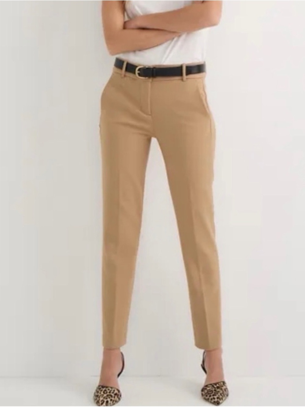 J. Crew Cameron Slim Tailored Ankle Trousers - Petite Fit Camel Brown